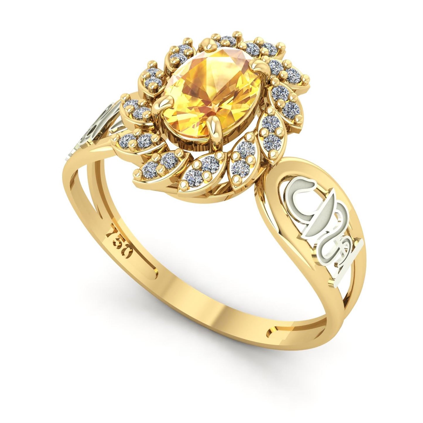 Anel de Formatura de Farmácia Magnus Flos Ouro 18k