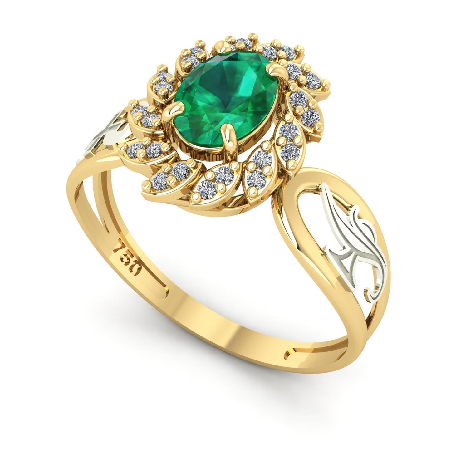 Anel de Formatura de Enfermagem Magnus Flos Ouro 18k