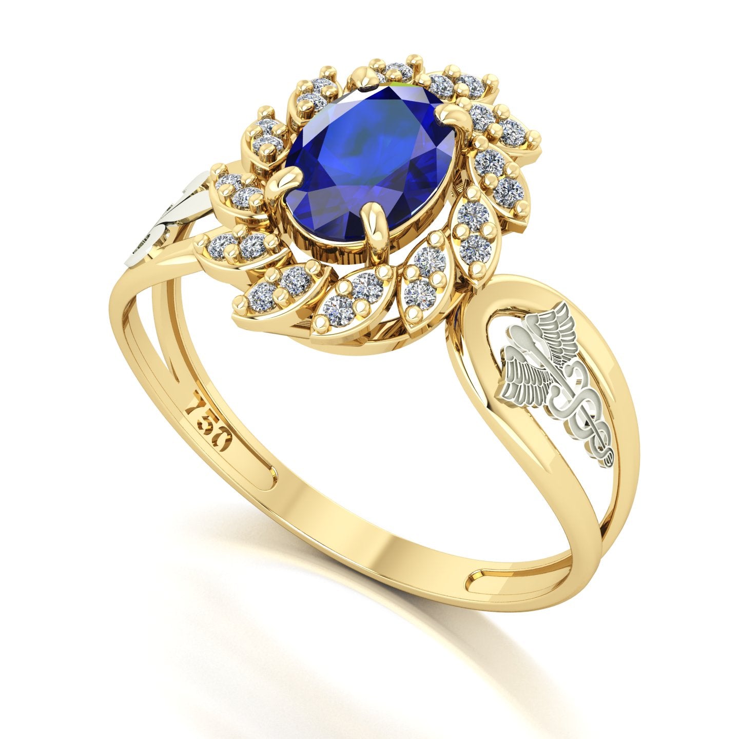 Anel de Formatura de Pedagogia Magnus Flos Ouro 18k