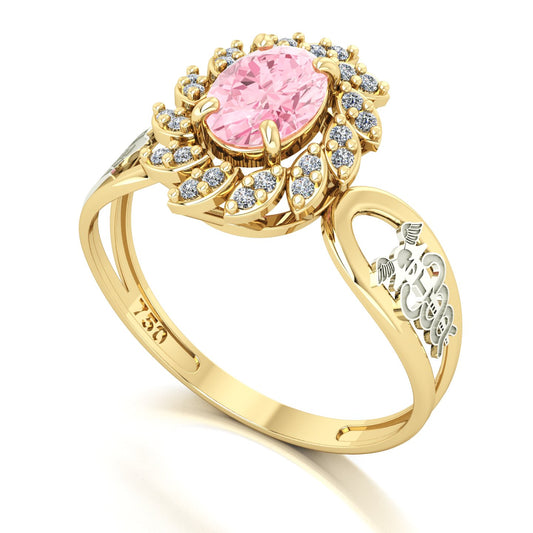 Anel de Formatura de Ciências Contábeis Magnus Flos Ouro 18k