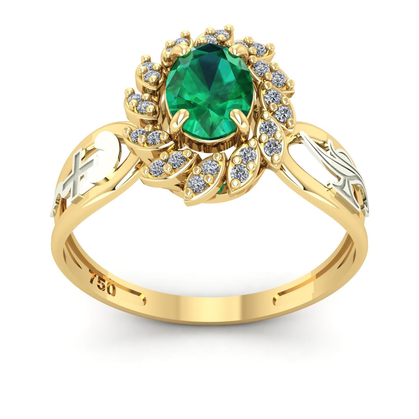 Anel de Formatura de Enfermagem Magnus Flos Ouro 18k