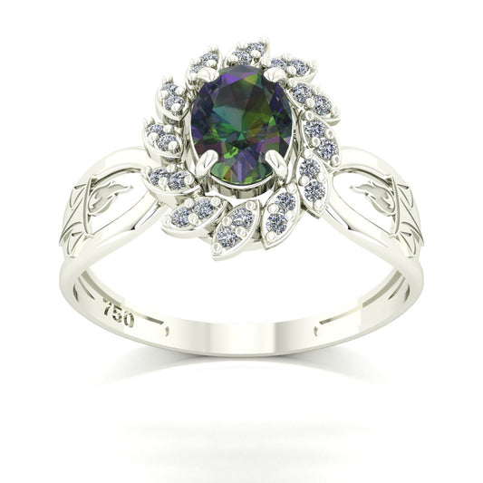 Anel de Formatura de Serviço Social Magnus Flos Ouro 18k