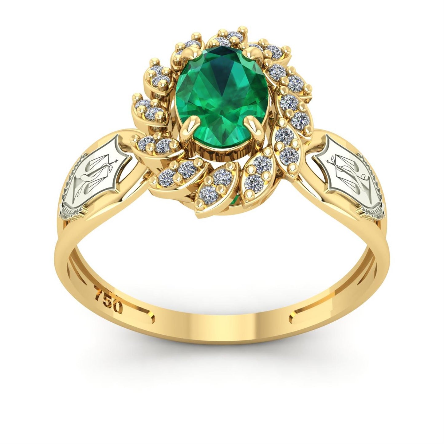 Anel de Formatura de Nutrição Magnus Flos Ouro 18k