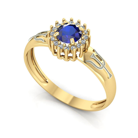 Anel de Formatura de Psicologia Majestic Ouro 18k