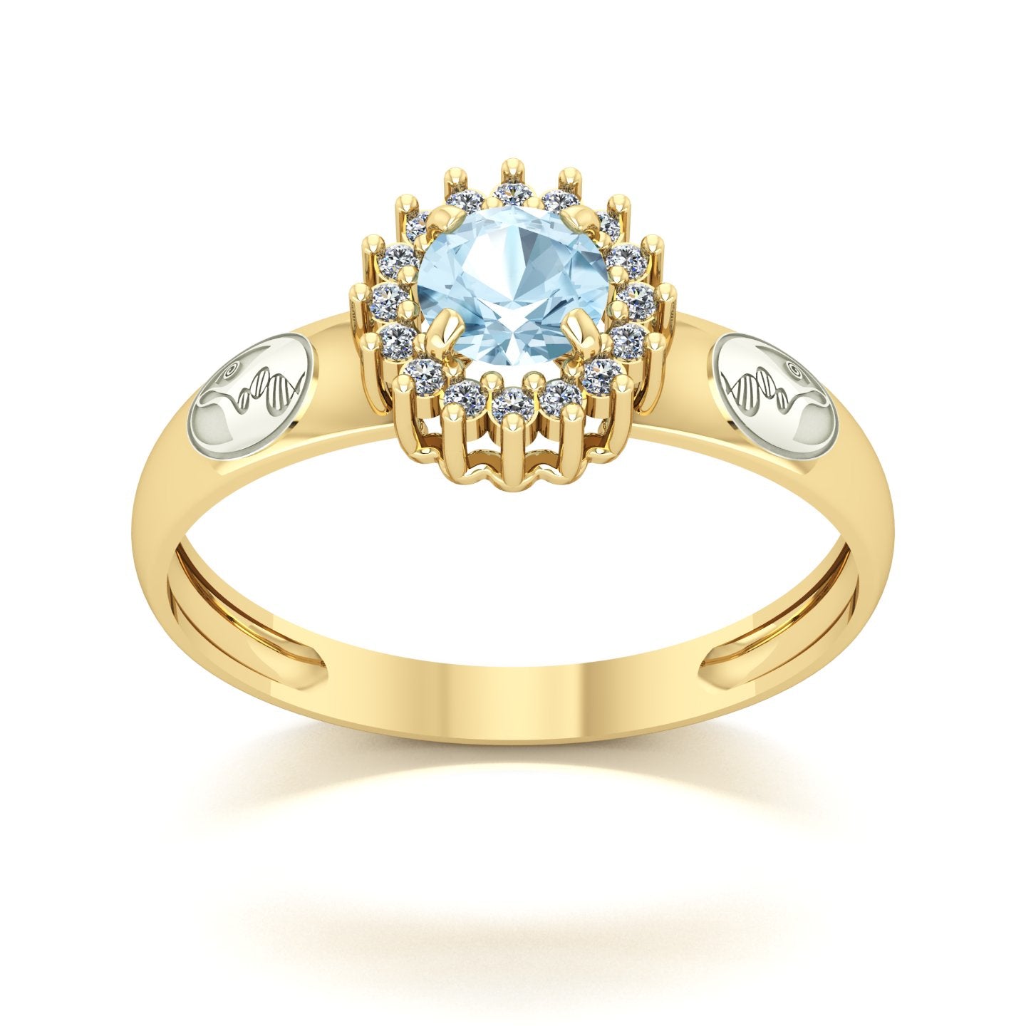 Anel de Formatura de Biologia Majestic Ouro 18k