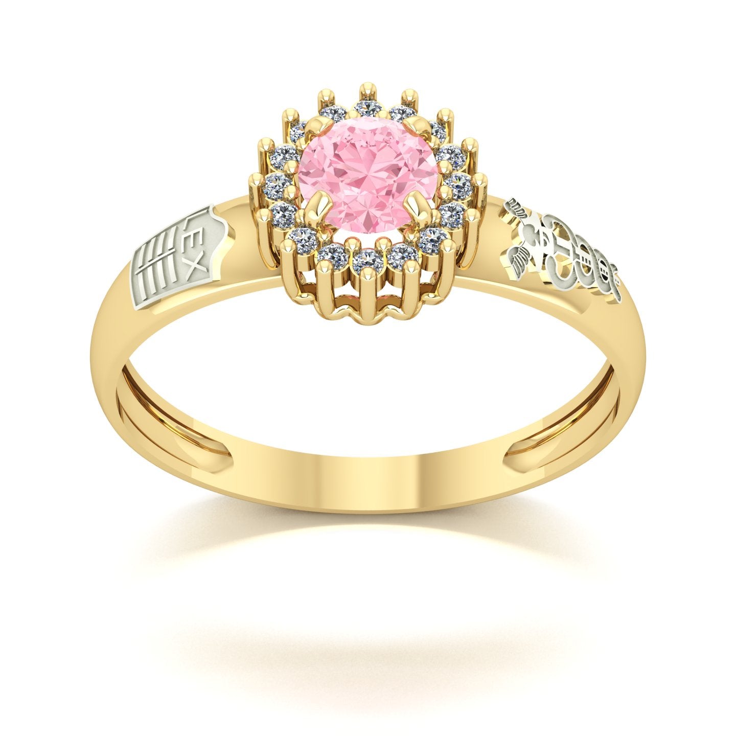 Anel de Formatura de Ciências Contábeis Majestic Ouro 18k