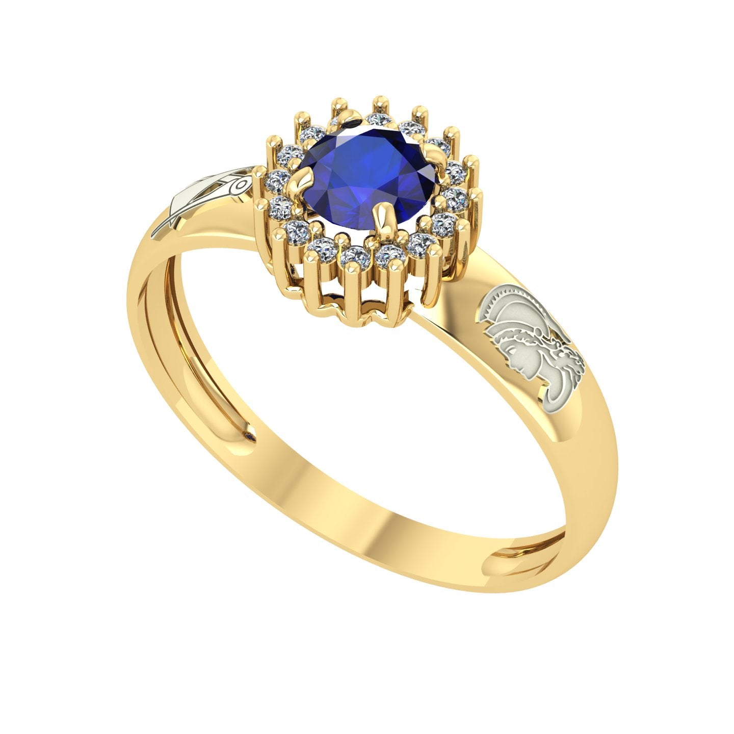Anel de Formatura de Engenharia de Produção Majestic Ouro 18k