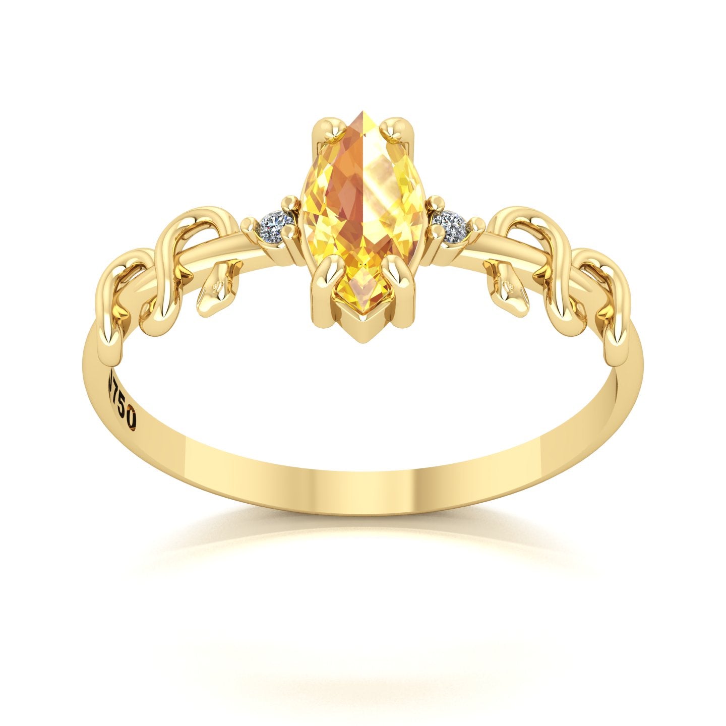 Anel de Formatura Meli Snakes de Farmácia Ouro 18k