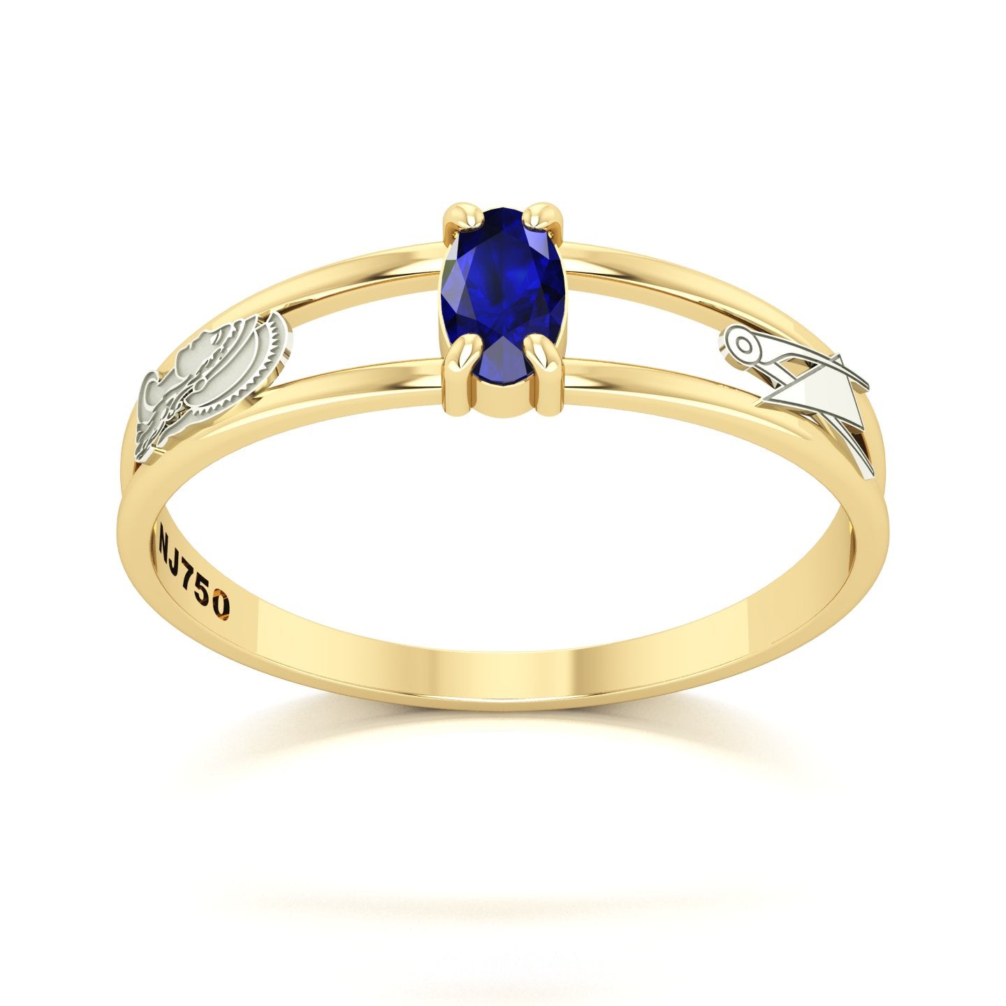 Anel de Formatura de Engenharia de Produção Nexus III Ouro 18k