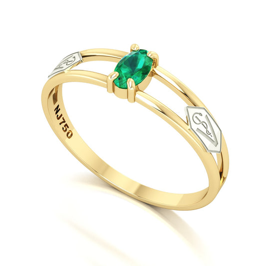 Anel de Formatura de Medicina Veterinária Nexus III Ouro 18k