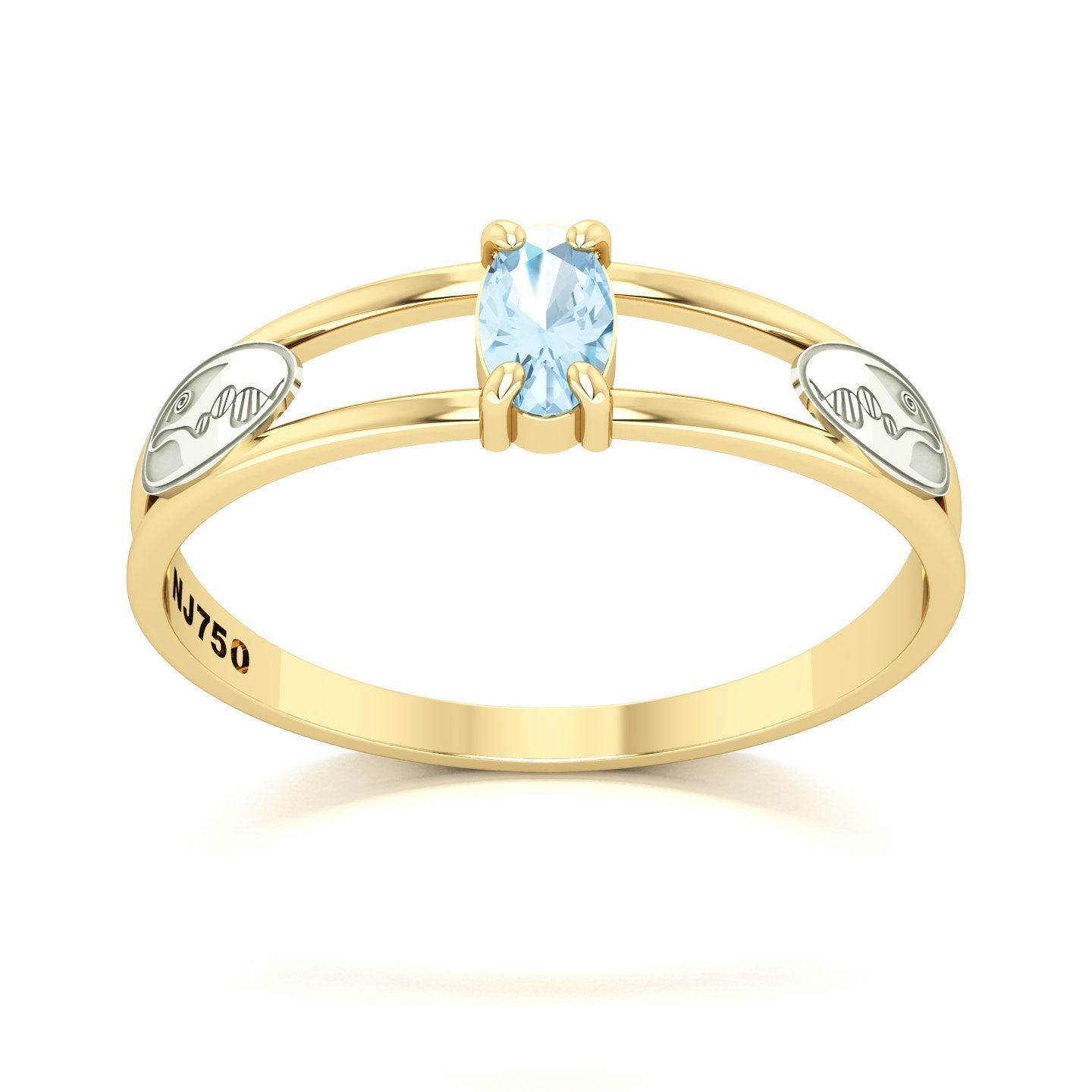 Anel de Formatura de Biologia Nexus III Ouro 18k