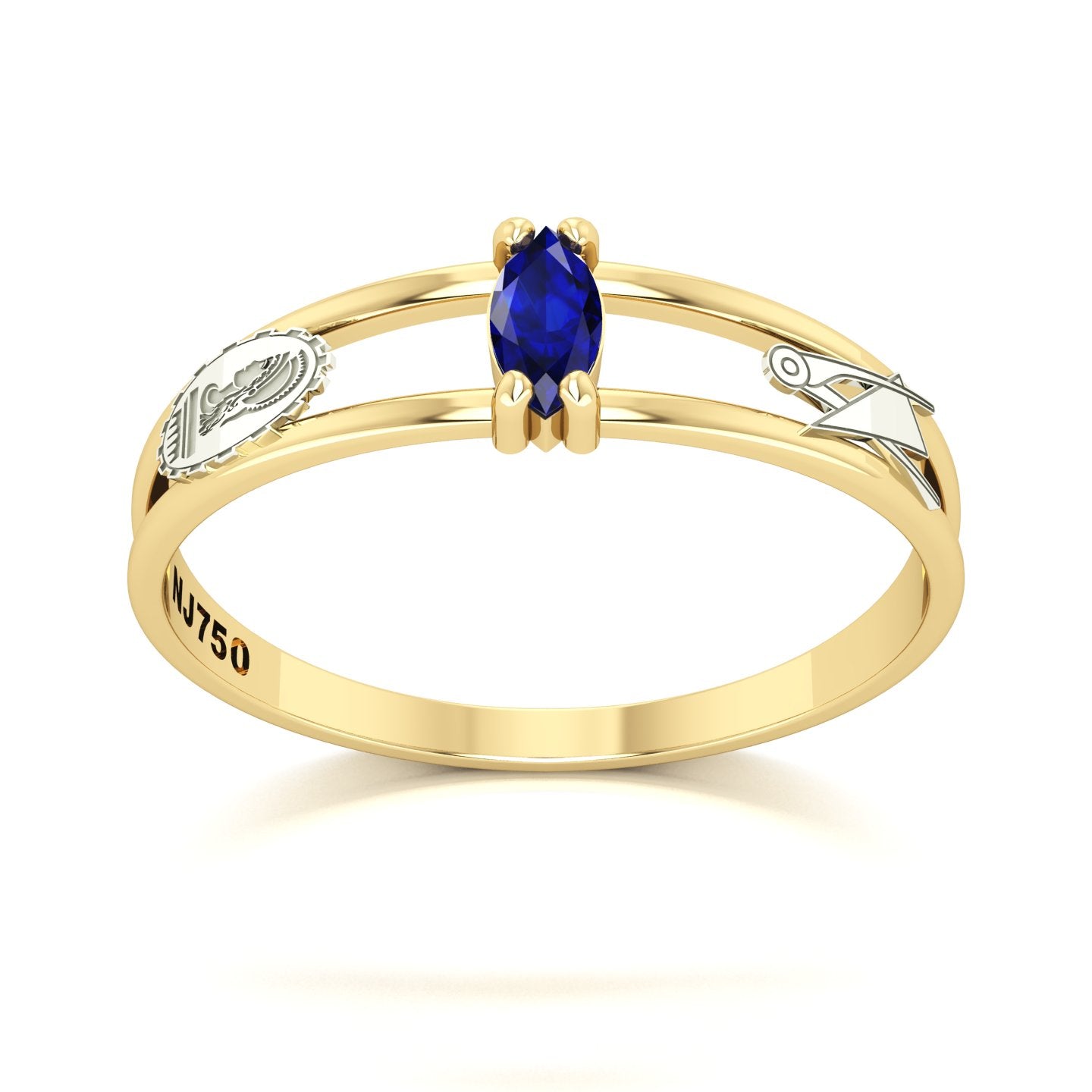 Anel de Formatura de Engenharia Civil Nexus II Ouro 18k
