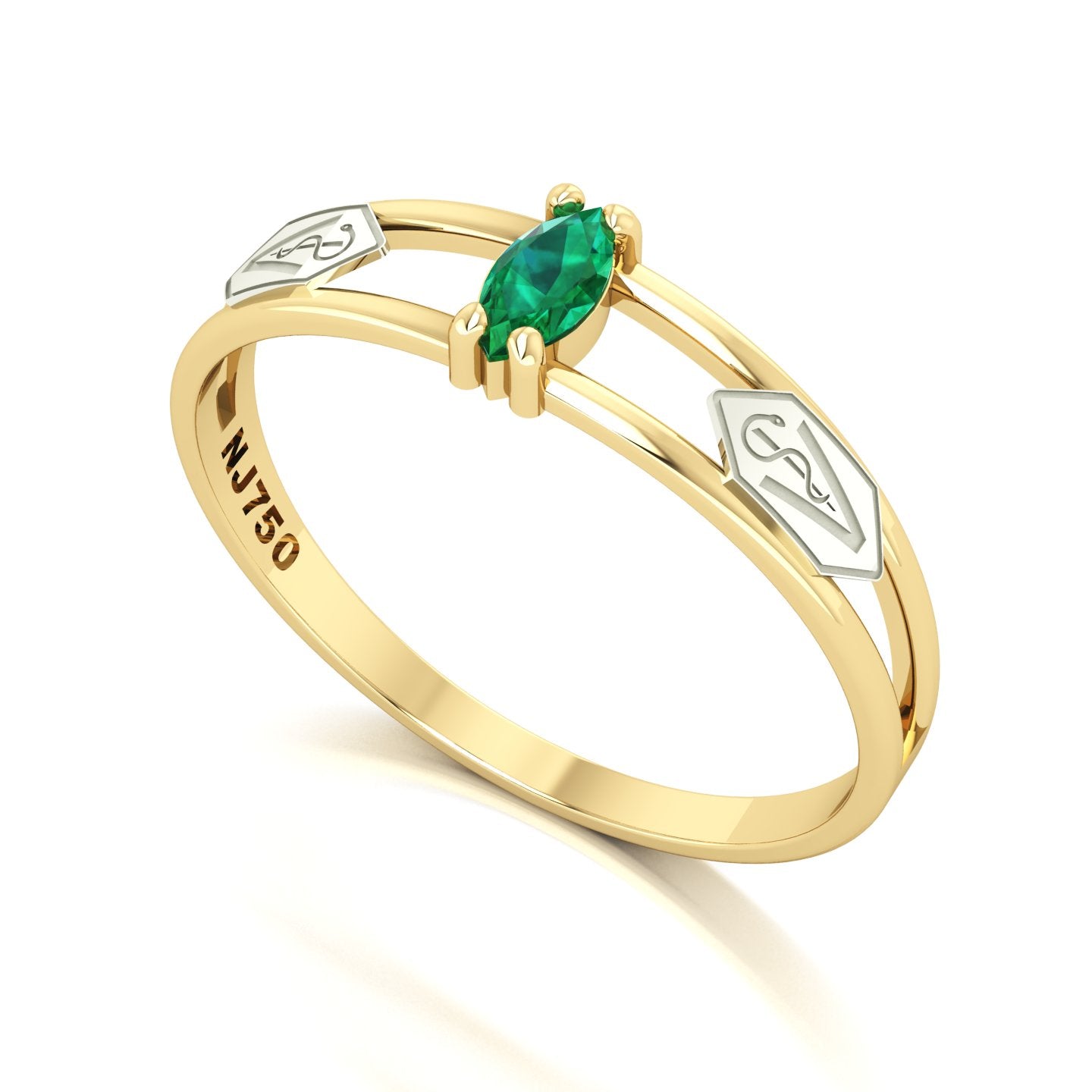 Anel de Formatura de Medicina Veterinária Nexus II Ouro 18k