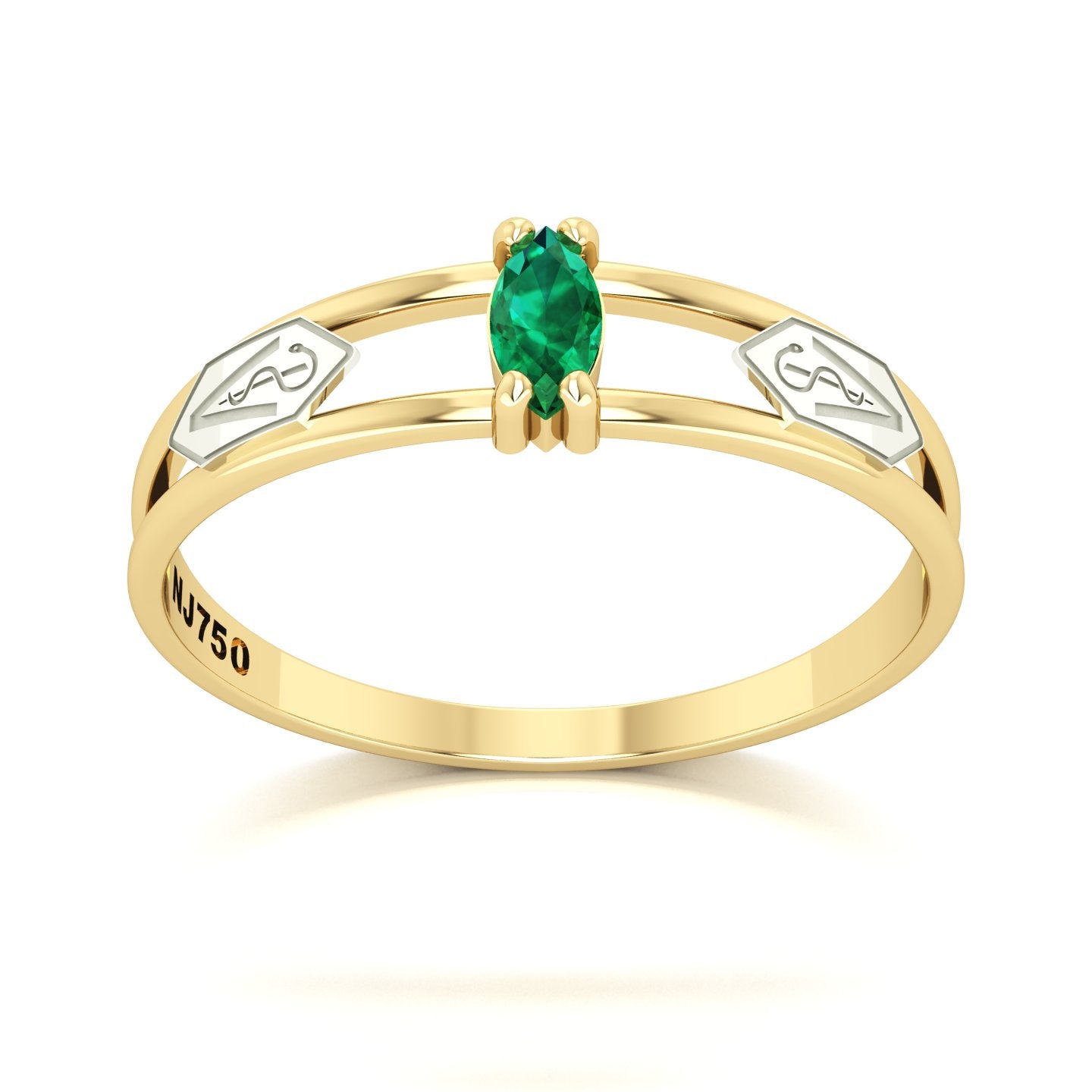 Anel de Formatura de Medicina Veterinária Nexus II Ouro 18k