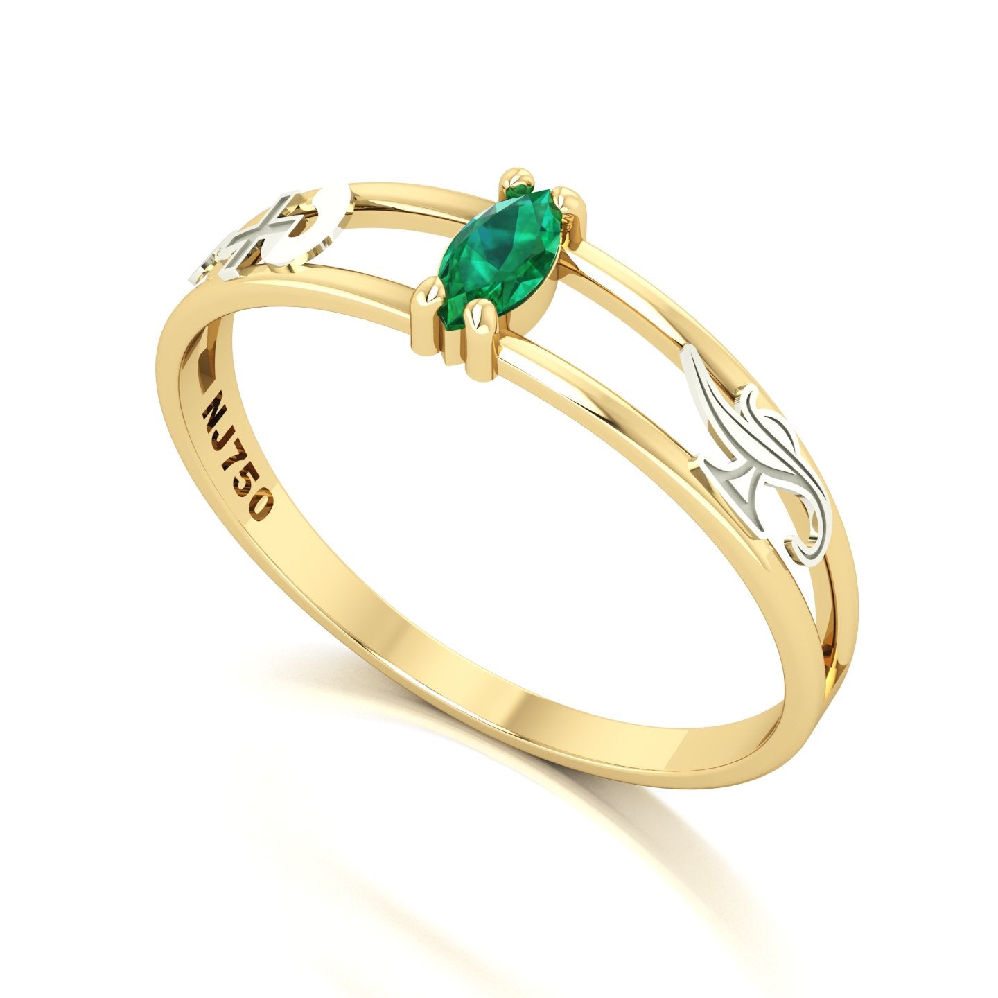 Anel de Formatura de Enfermagem Nexus II Ouro 18k