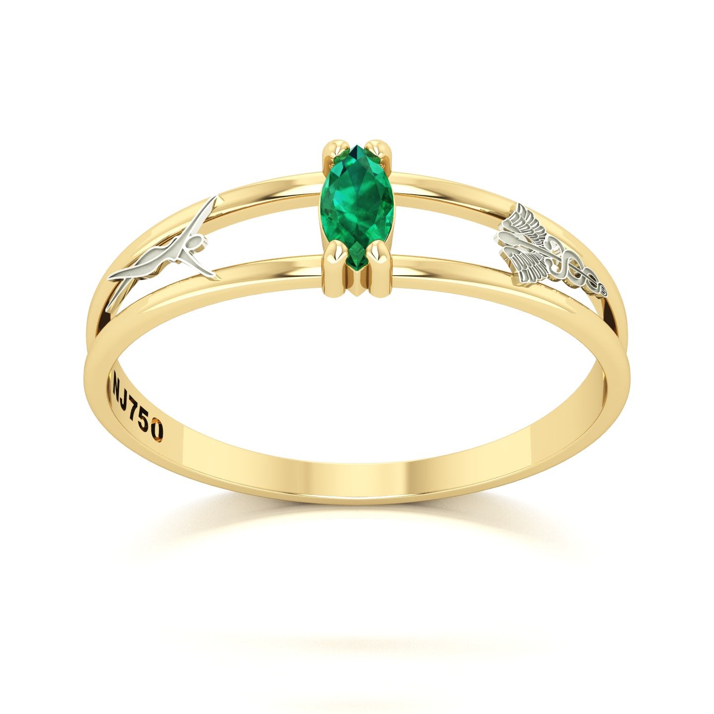 Anel de Formatura de Estética Nexus II Ouro 18k