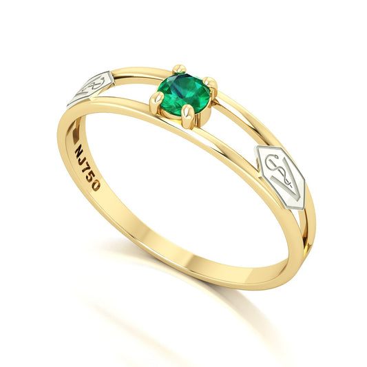 Anel de Formatura de Medicina Veterinária Nexus IV Ouro 18k