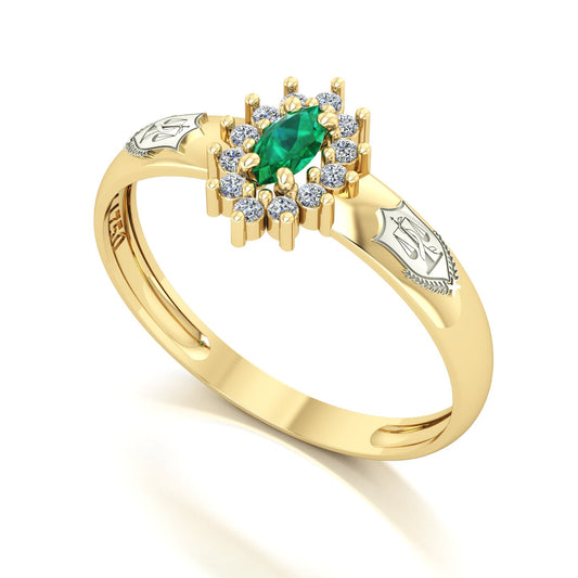 Anel de Formatura de Nutrição Evermore III Ouro 18k