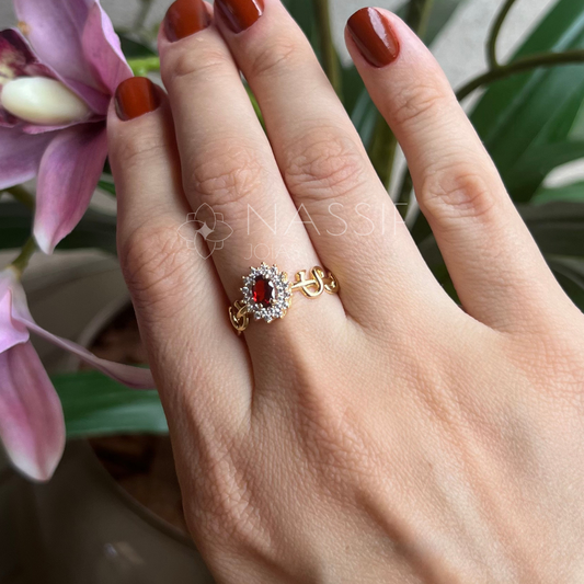 Anel de Formatura de Odontologia Bright Snakes Ouro 18k