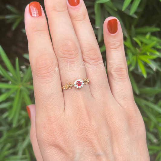 Anel de Formatura Odontologia Crown Snakes Ouro 18k