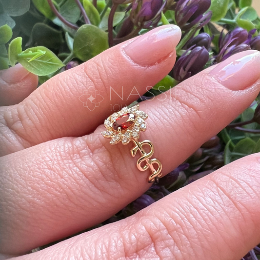 Anel de Formatura de Odontologia Royal Snakes Ouro 18k