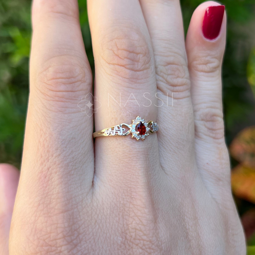 Anel de Formatura de Odontologia Lovely III Ouro 18k