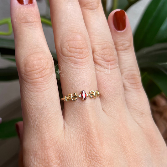 Anel de Formatura de Odontologia Snakes Ouro 18k