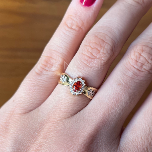 Anel de Formatura de Odontologia Sovereign Ouro 18k