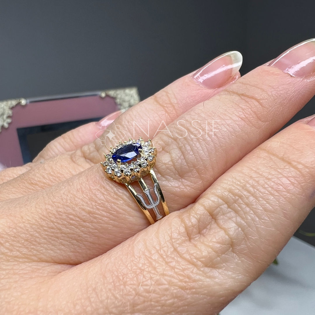 Anel de Formatura de Psicologia Bright Ouro 18k