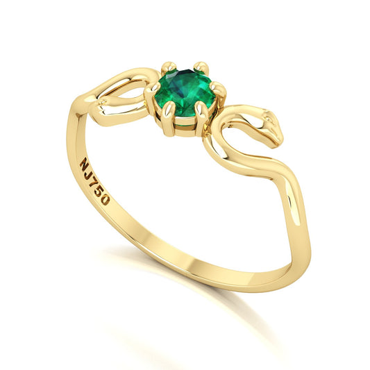 Anel de Formatura de Medicina Serpentes III Ouro 18k