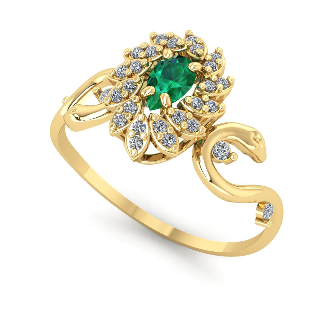 Anel de Formatura de Medicina Serpentes II Ouro 18k