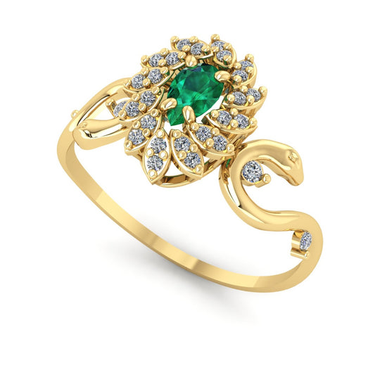 Anel de Formatura de Medicina Serpentes II Ouro 18k