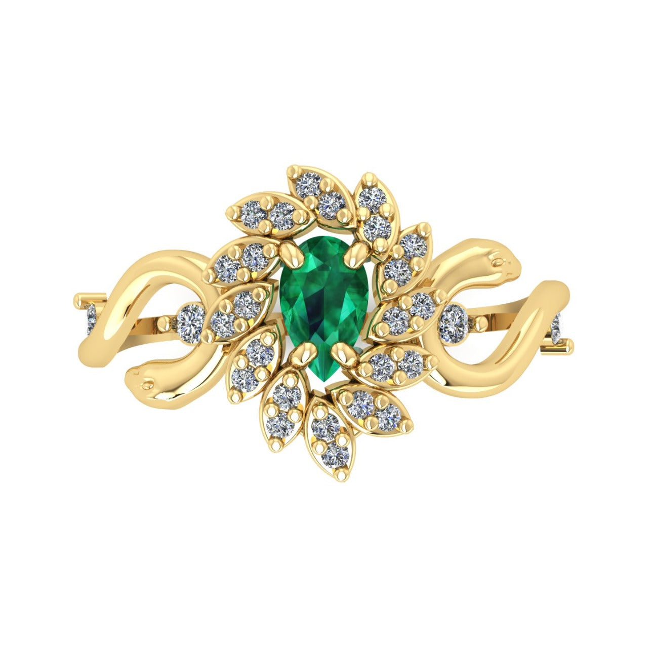 Anel de Formatura de Medicina Serpentes II Ouro 18k