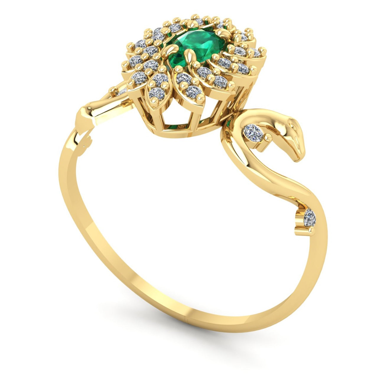 Anel de Formatura de Medicina Serpentes II Ouro 18k