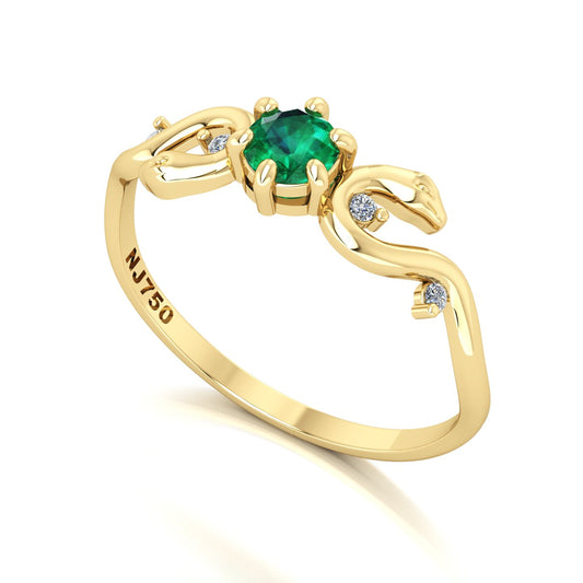 Anel de Formatura de Medicina Serpentes Ouro 18k