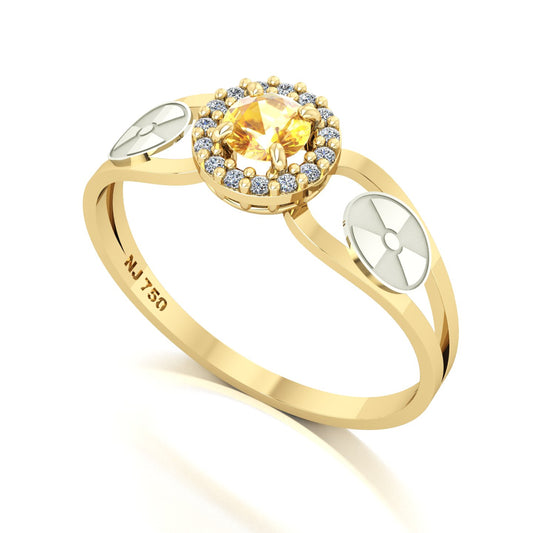 Anel de Formatura de Radiologia Shiny Ouro 18k