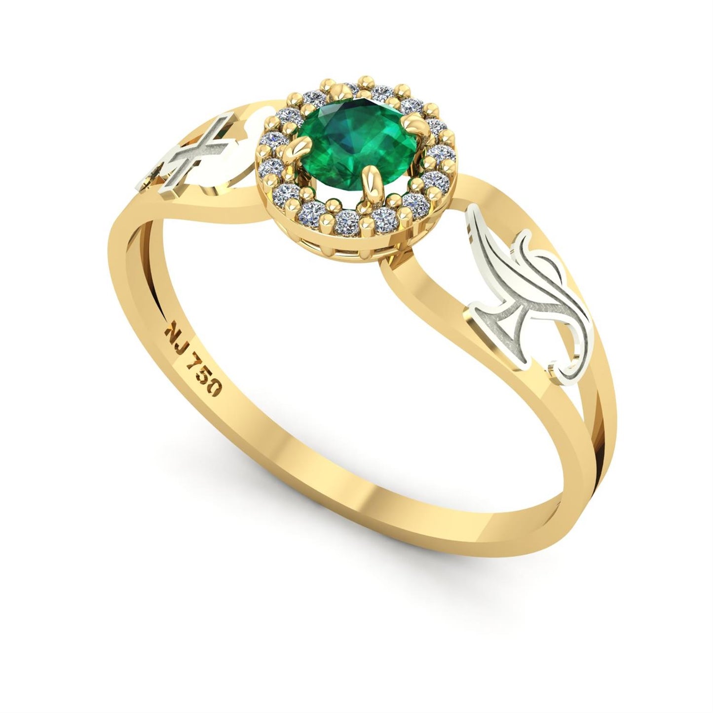 Anel de Formatura de Enfermagem Shiny Ouro 18k