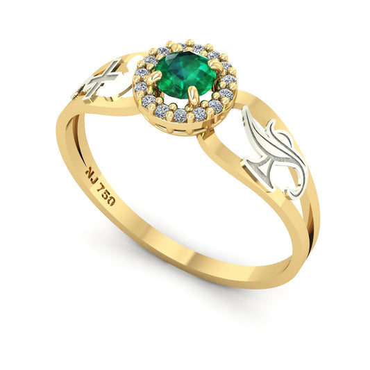 Anel de Formatura de Enfermagem Shiny Ouro 18k