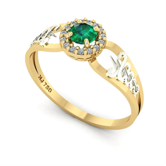 Anel de Formatura de Fisioterapia Shiny Ouro 18k