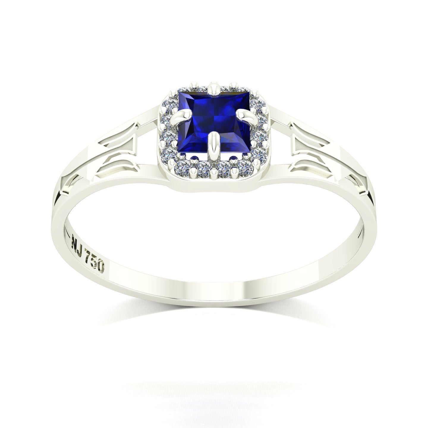 Anel de Formatura de Recursos Humanos Small Square Ouro 18k