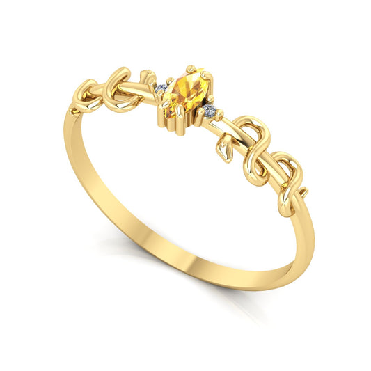 Anel de Formatura de Farmácia Snakes Ouro 18k