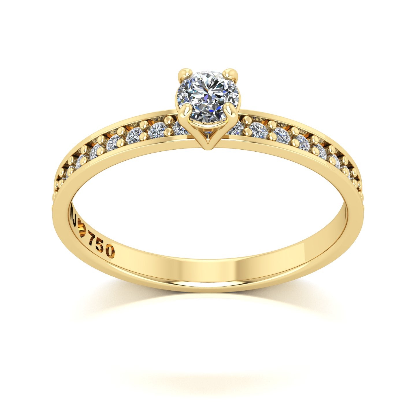 Anel de Noivado Solitarie II Ouro 18k