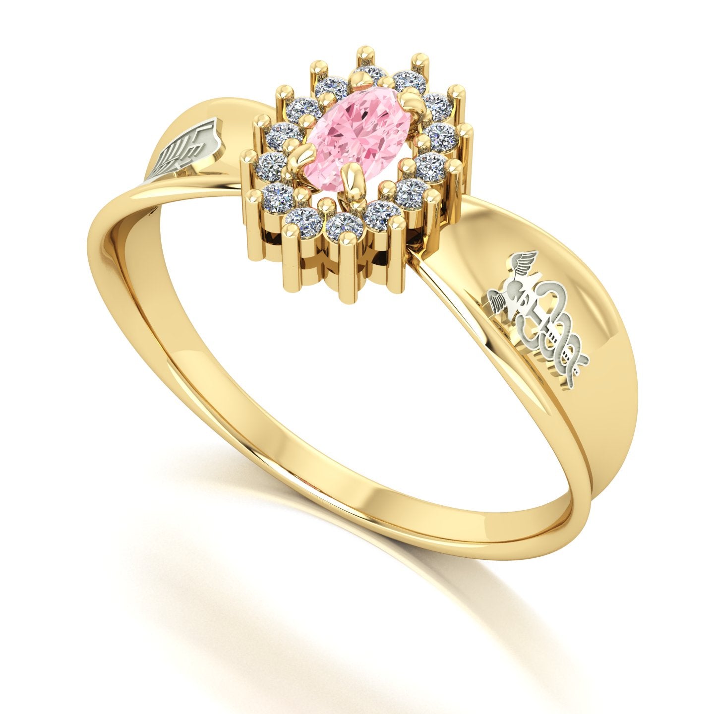 Anel de Formatura de Ciências Contábeis Sovereign Ouro 18k
