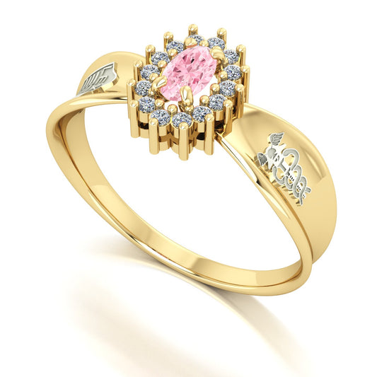 Anel de Formatura de Ciências Contábeis Sovereign Ouro 18k