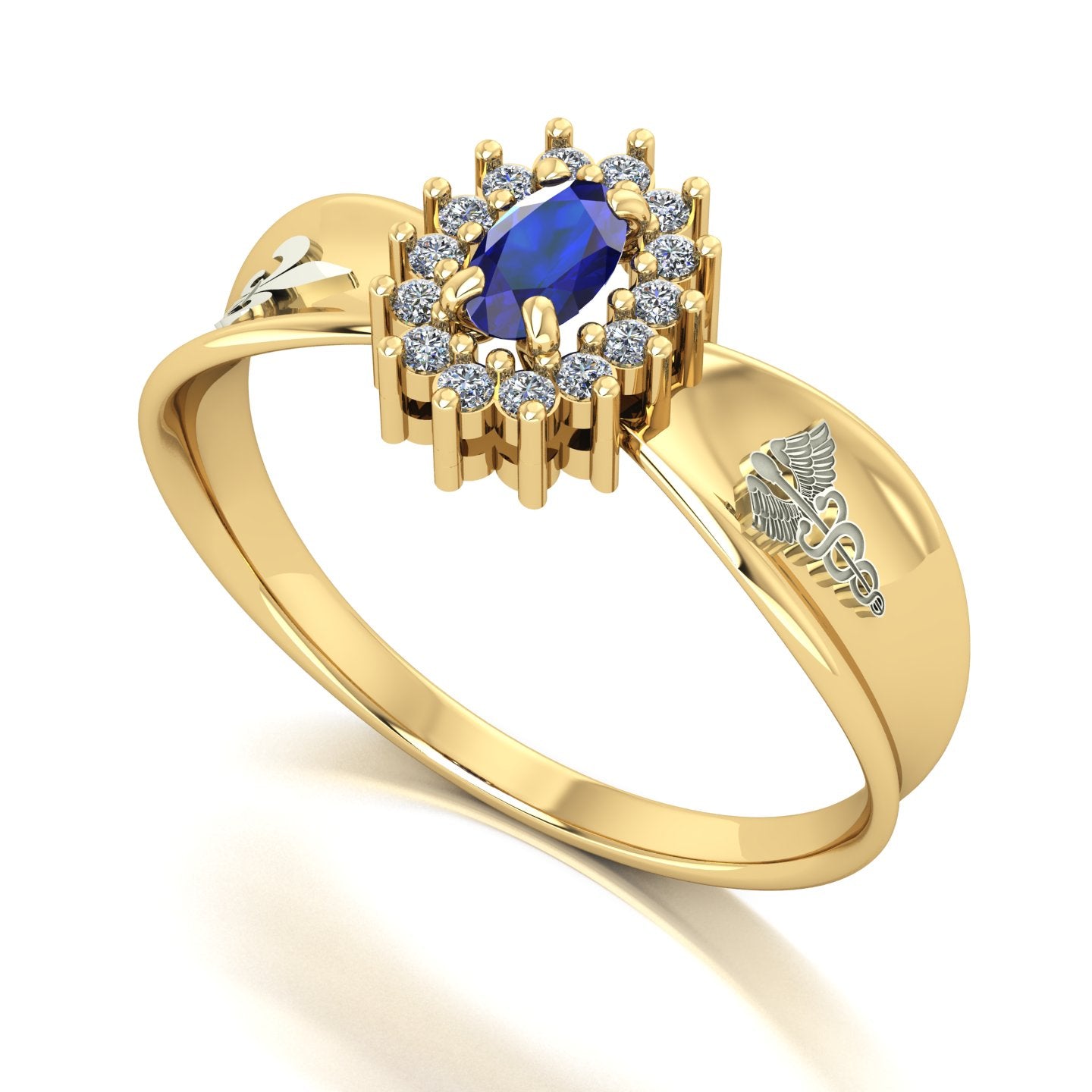 Anel de Formatura de Pedagogia Sovereign Ouro 18k