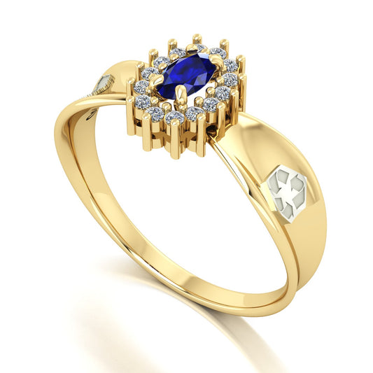 Anel de Formatura de Engenharia Ambiental Sovereign Ouro 18k