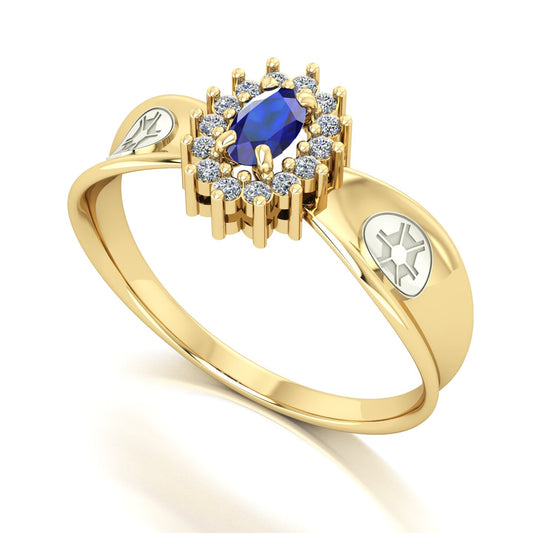 Anel de Formatura de Engenharia Agronômica Sovereign Ouro 18k