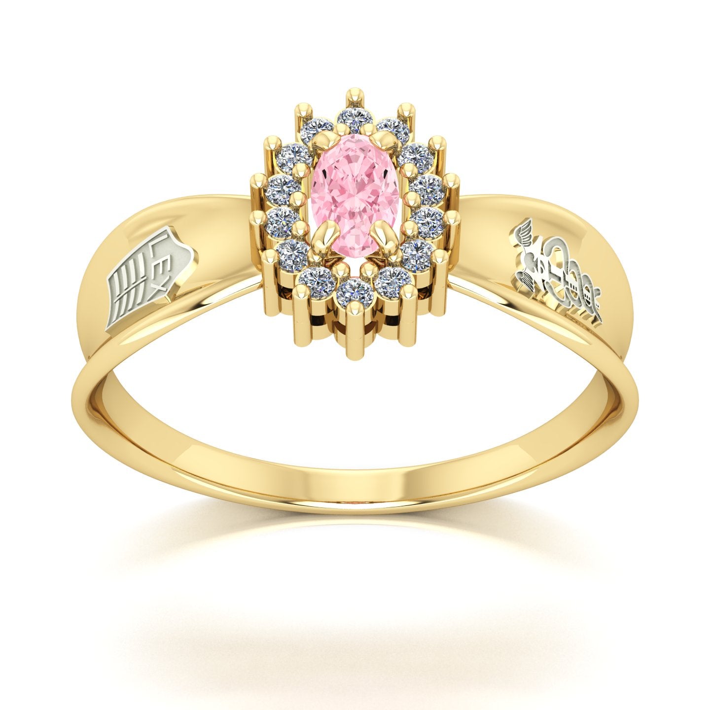 Anel de Formatura de Ciências Contábeis Sovereign Ouro 18k