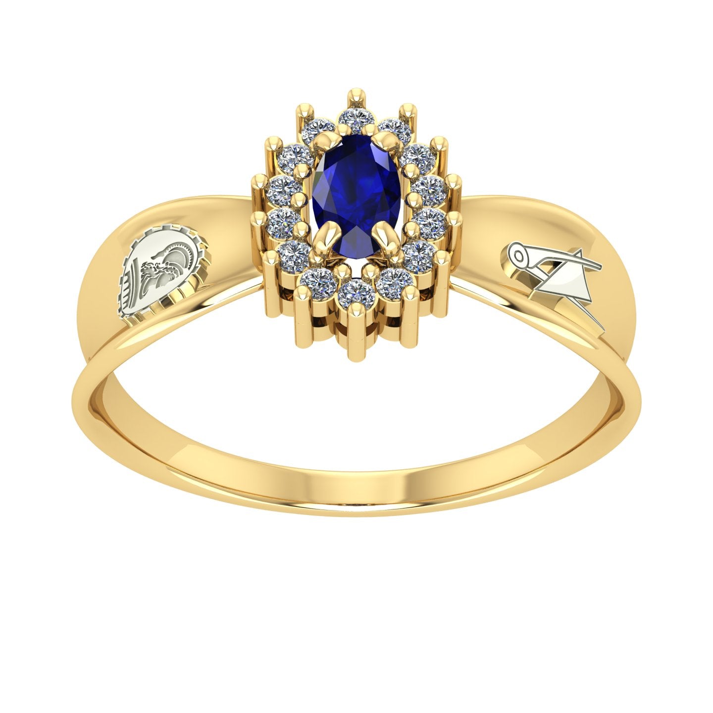 Anel de Formatura de Engenharia Civil Sovereign Ouro 18k