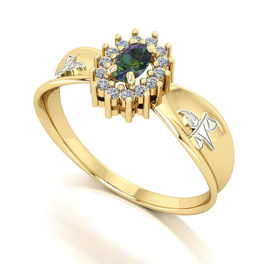 Anel de Formatura de Serviço Social Sovereign Ouro 18k